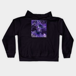 Purple animal print with skull and roses Kids Hoodie